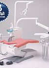 "Clesta-II" - Стоматологическая установка с гидравлическим креслом и верхним подводом шлангов.